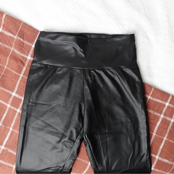 NEW! Black Faux Leather Leggings - High Waisted - Fall/Winter Must-Have - Picture 12 of 12